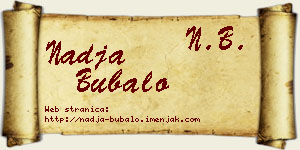 Nadja Bubalo vizit kartica